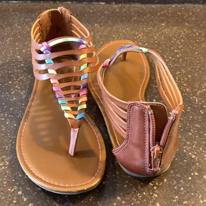 Rainbow gladiator sandles